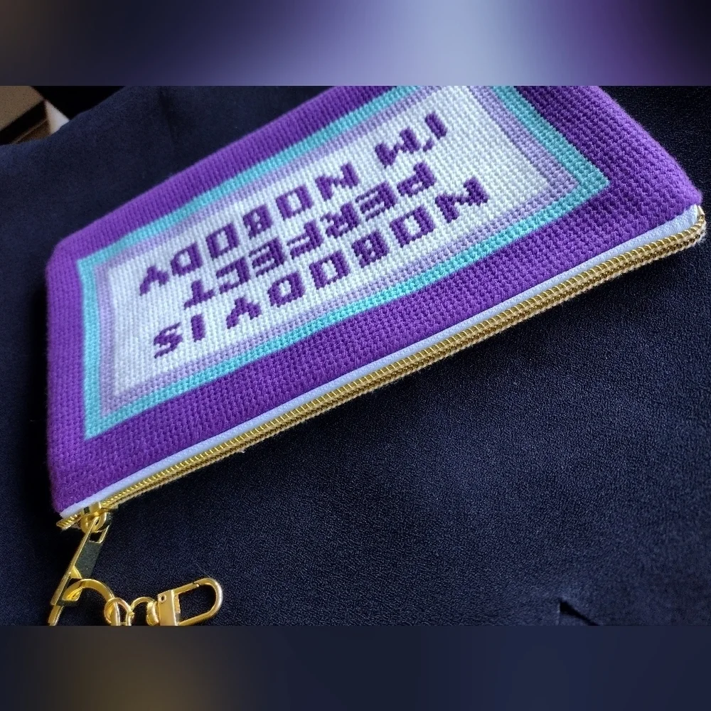 Purple Cosmetic Zipper Pouch